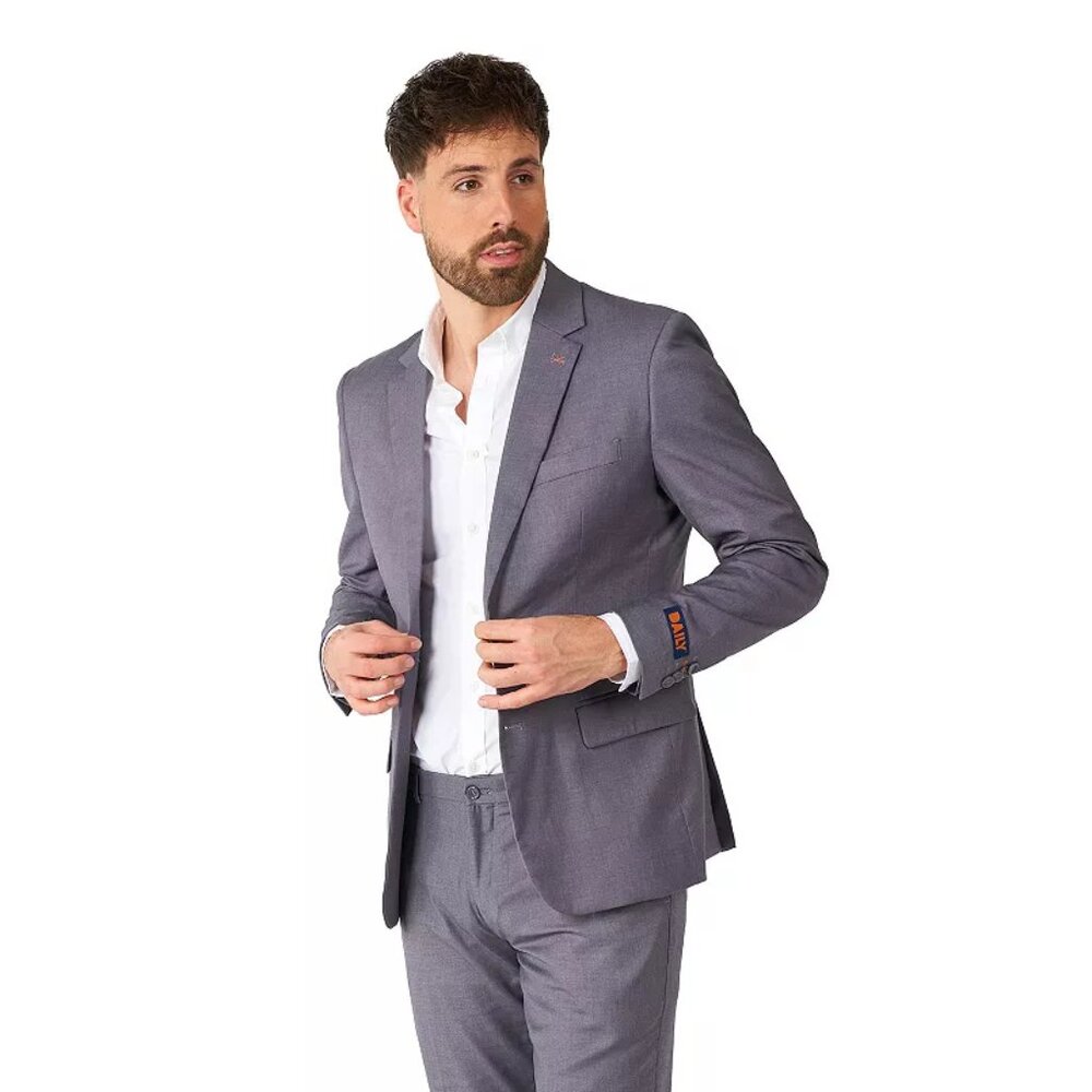 Men's OppoSuits Daily 2-piece Suit Set Color: Dark Gray, Size: 36